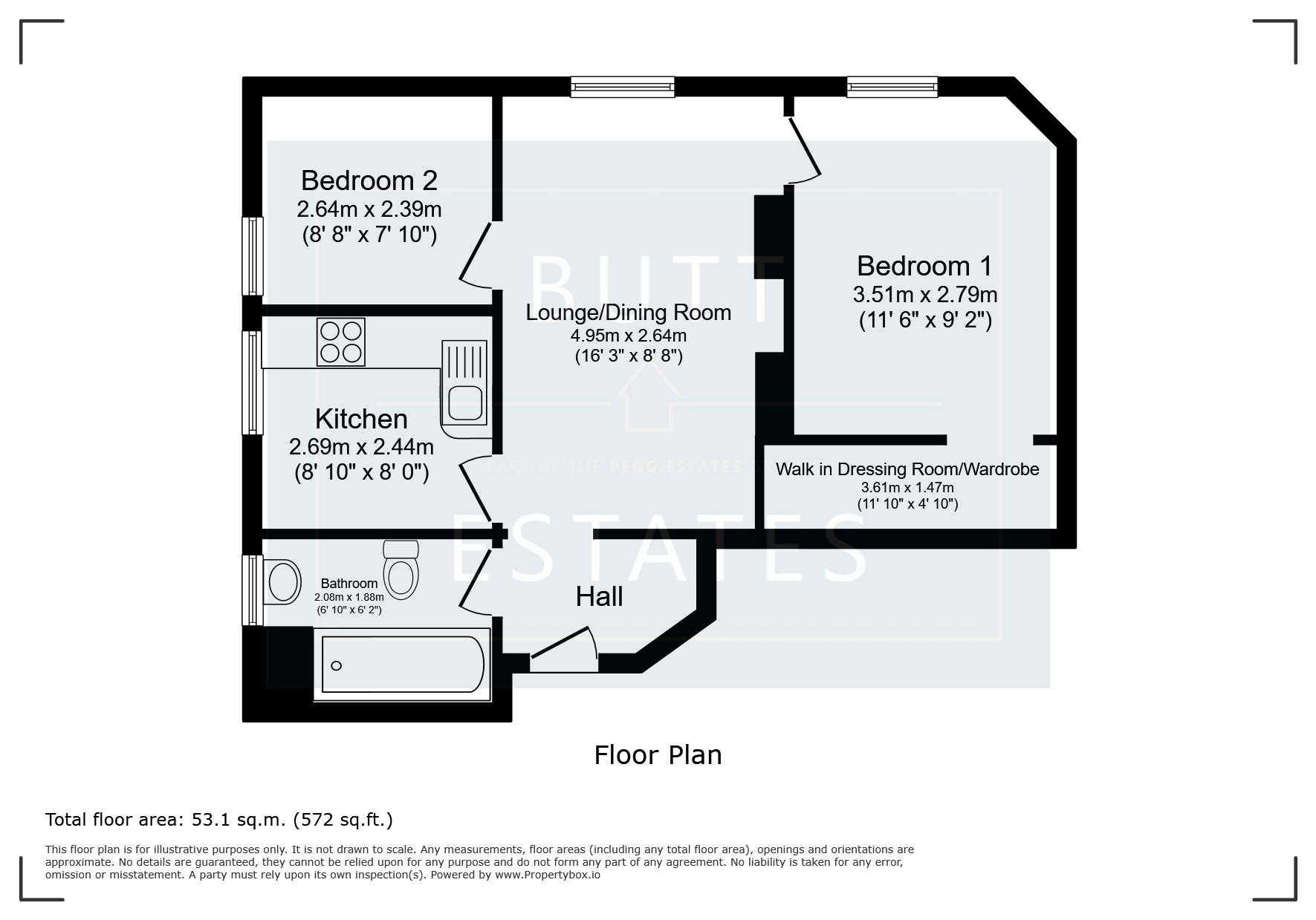 Flat 1, Rock House, Exeter floorplan