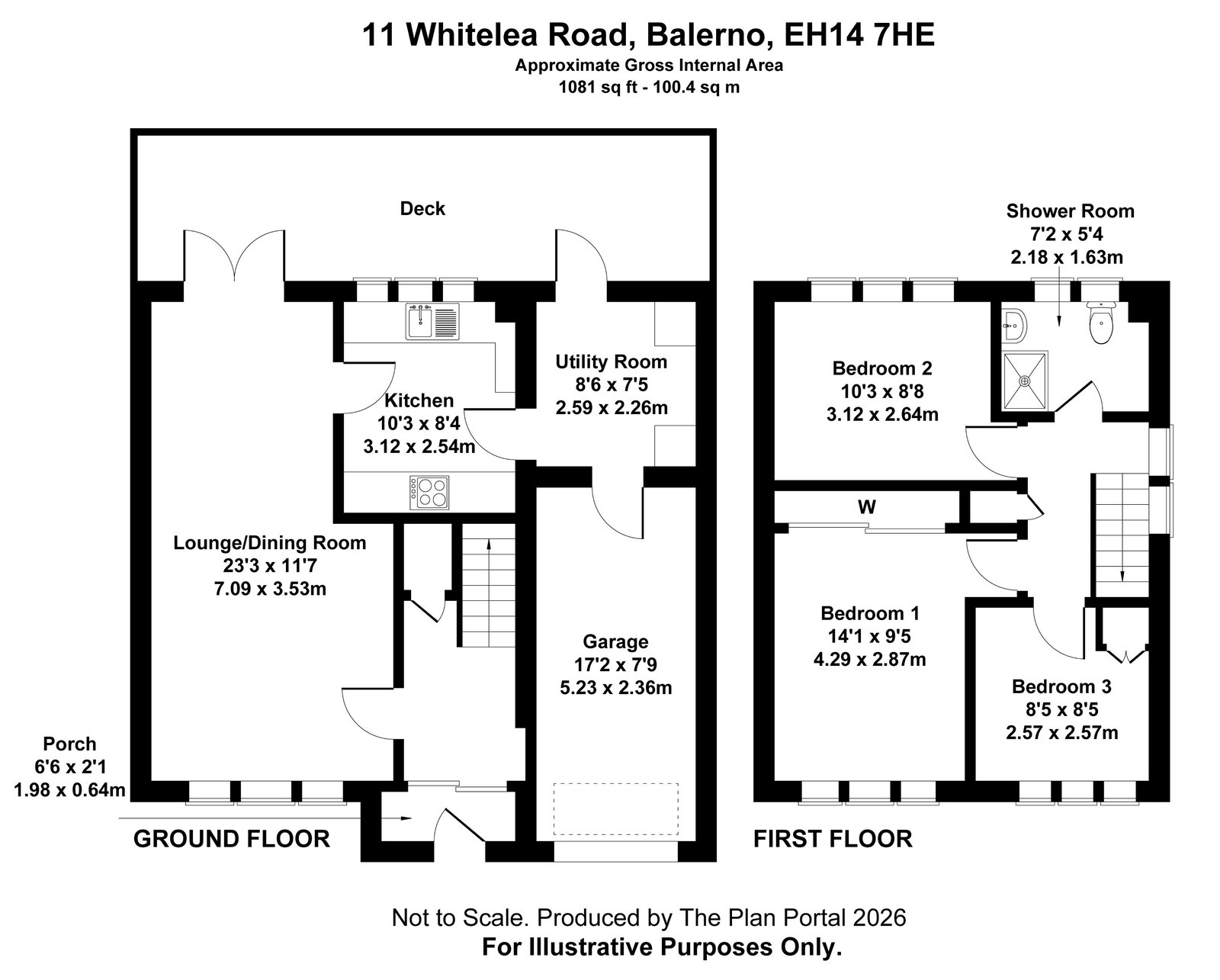 11, Whitelea Road, Balerno floorplan