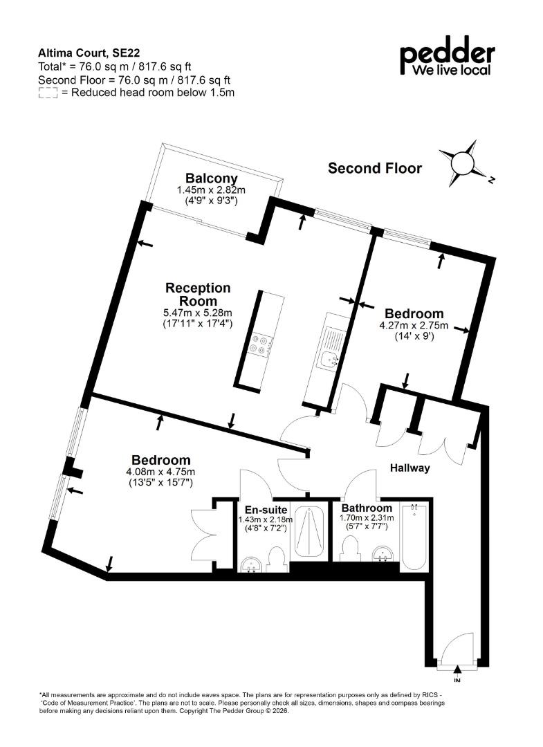 Flat 67, Altima Court, 33, East Dulwich Road, London floorplan