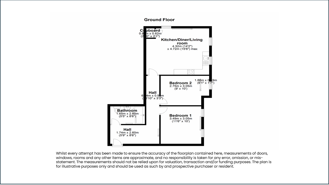 Flat 8, 1 Temple Street, Hull floorplan