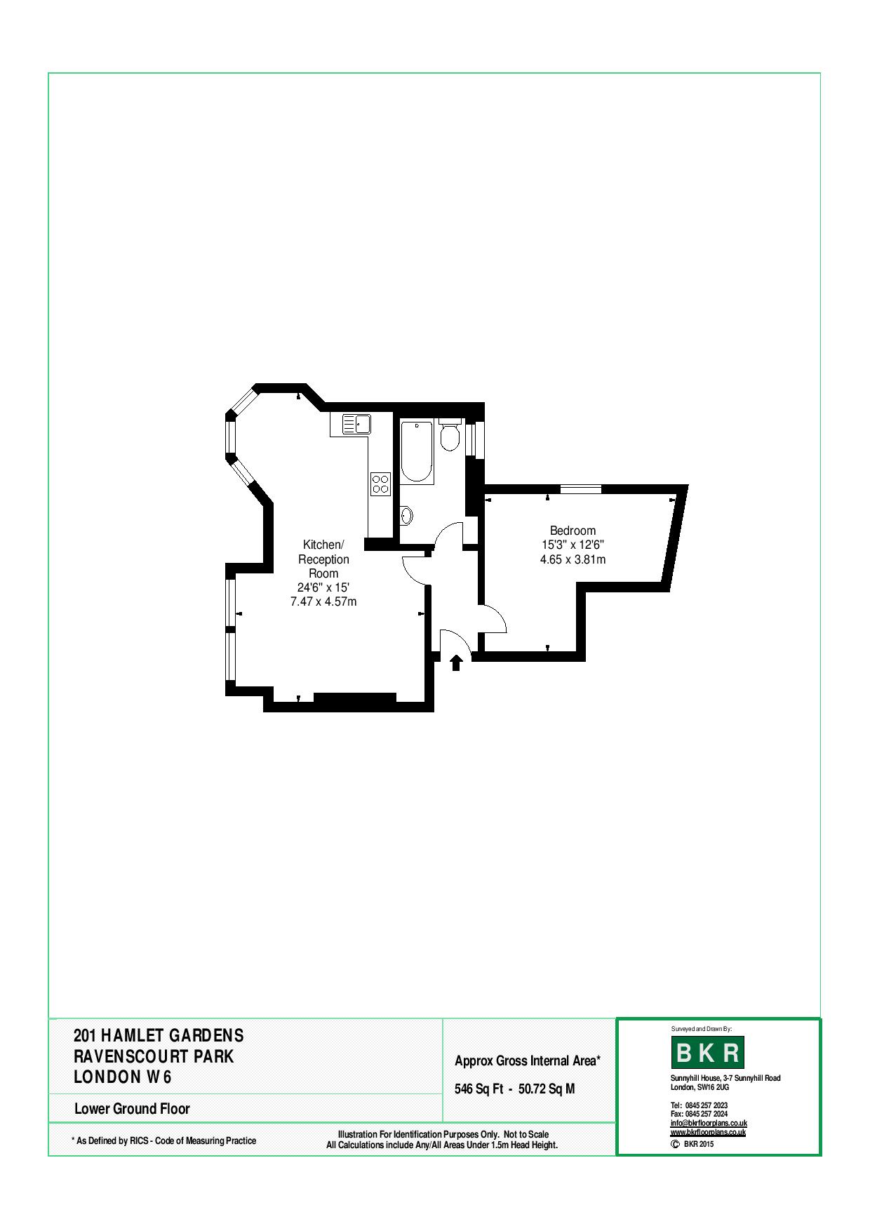 1 Bedrooms Flat to rent in Hamlet Gardens, London W6