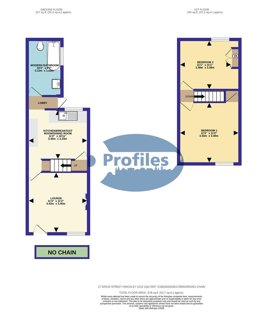 17, Druid Street, Hinckley floorplan