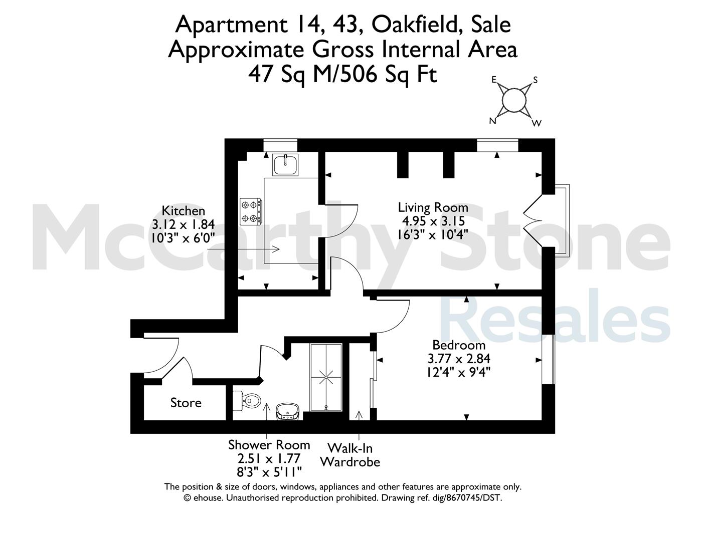 14 Michael Court, 43 Oakfield, Sale floorplan