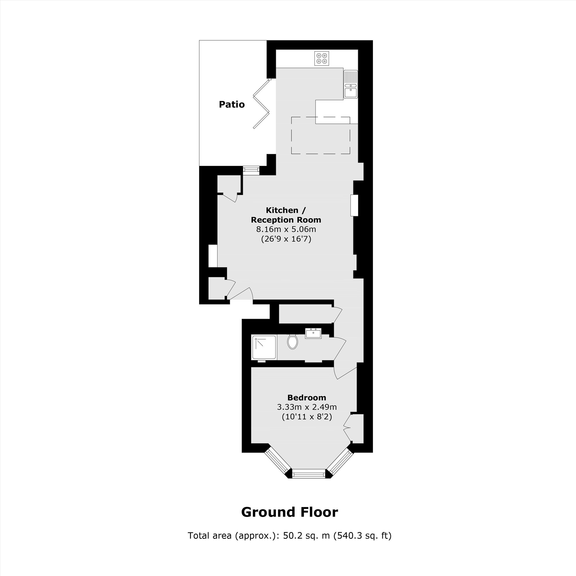 Flat A, 53, Stadium Street, London floorplan