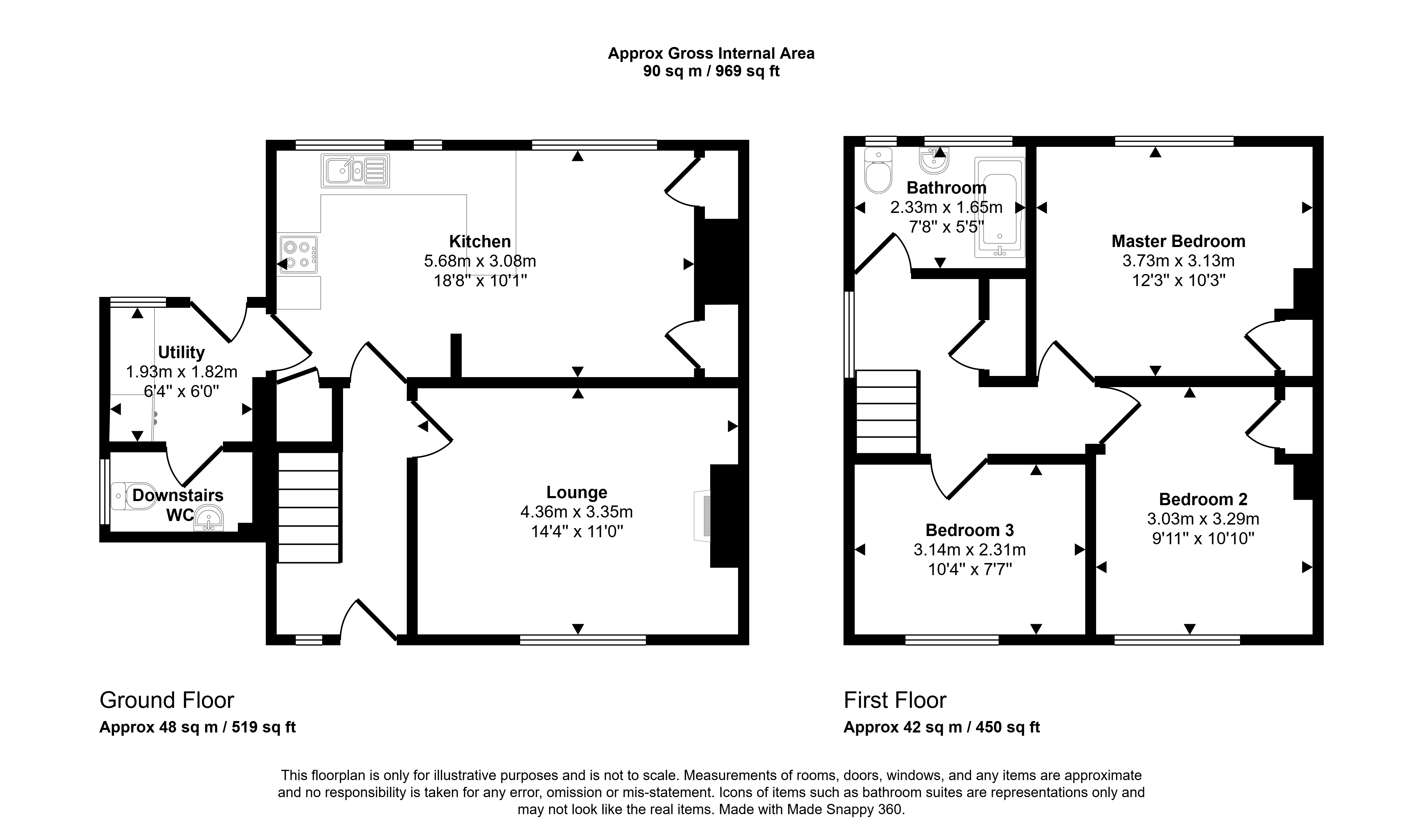 78, Hall Lane Estate, Crook floorplan