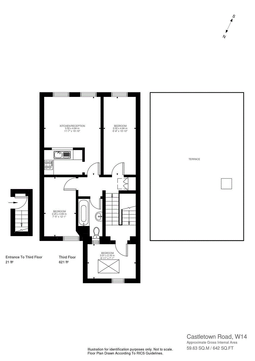 8E, Castletown Road, London floorplan
