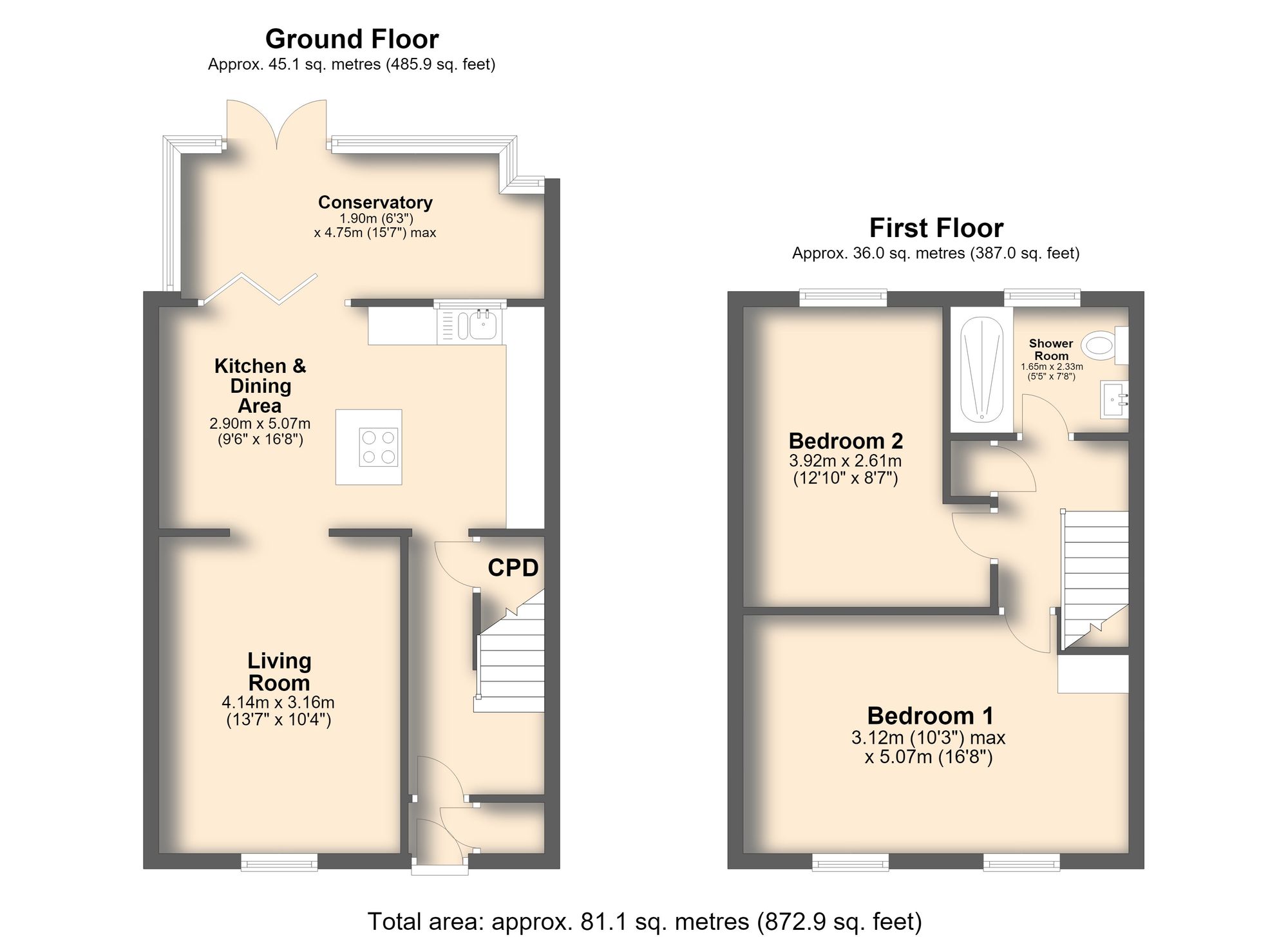 29 Carsington Close, Chesterfield floorplan