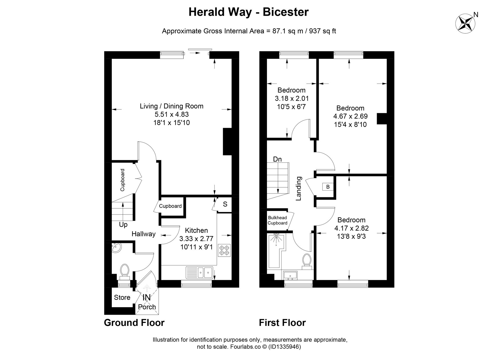 18 Herald Way, Bicester floorplan