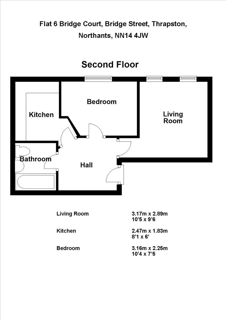 Flat 6 Bridge Street, Thrapston, Kettering floorplan