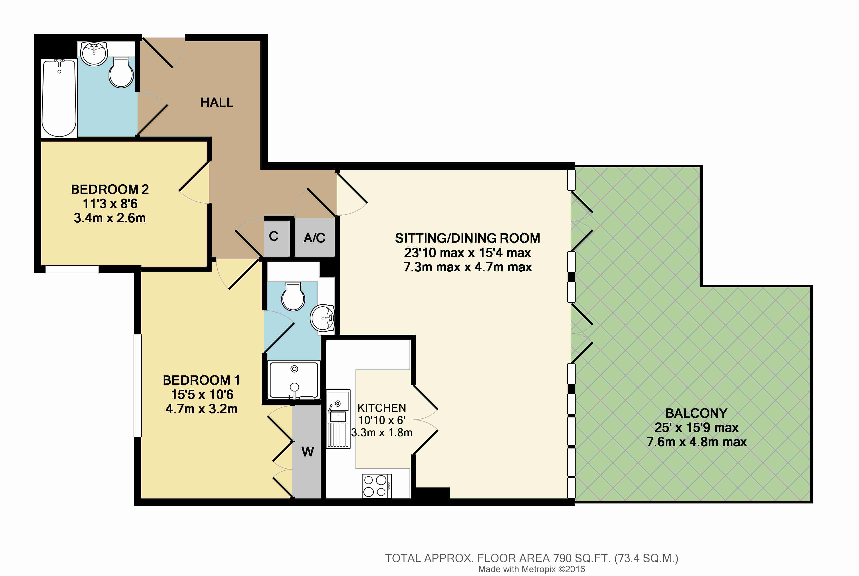 2 Bedrooms Flat to rent in Elizabeth Drive, Banstead SM7