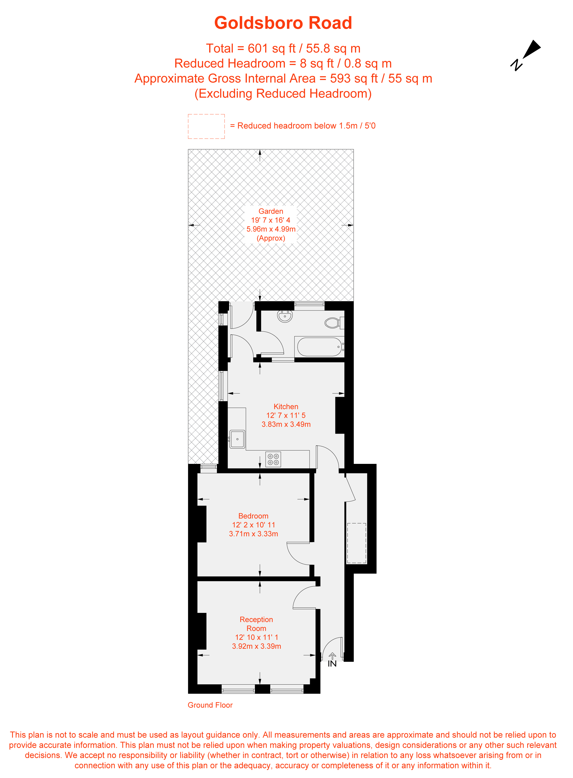 25 & 25A,, Goldsboro Road, London floorplan
