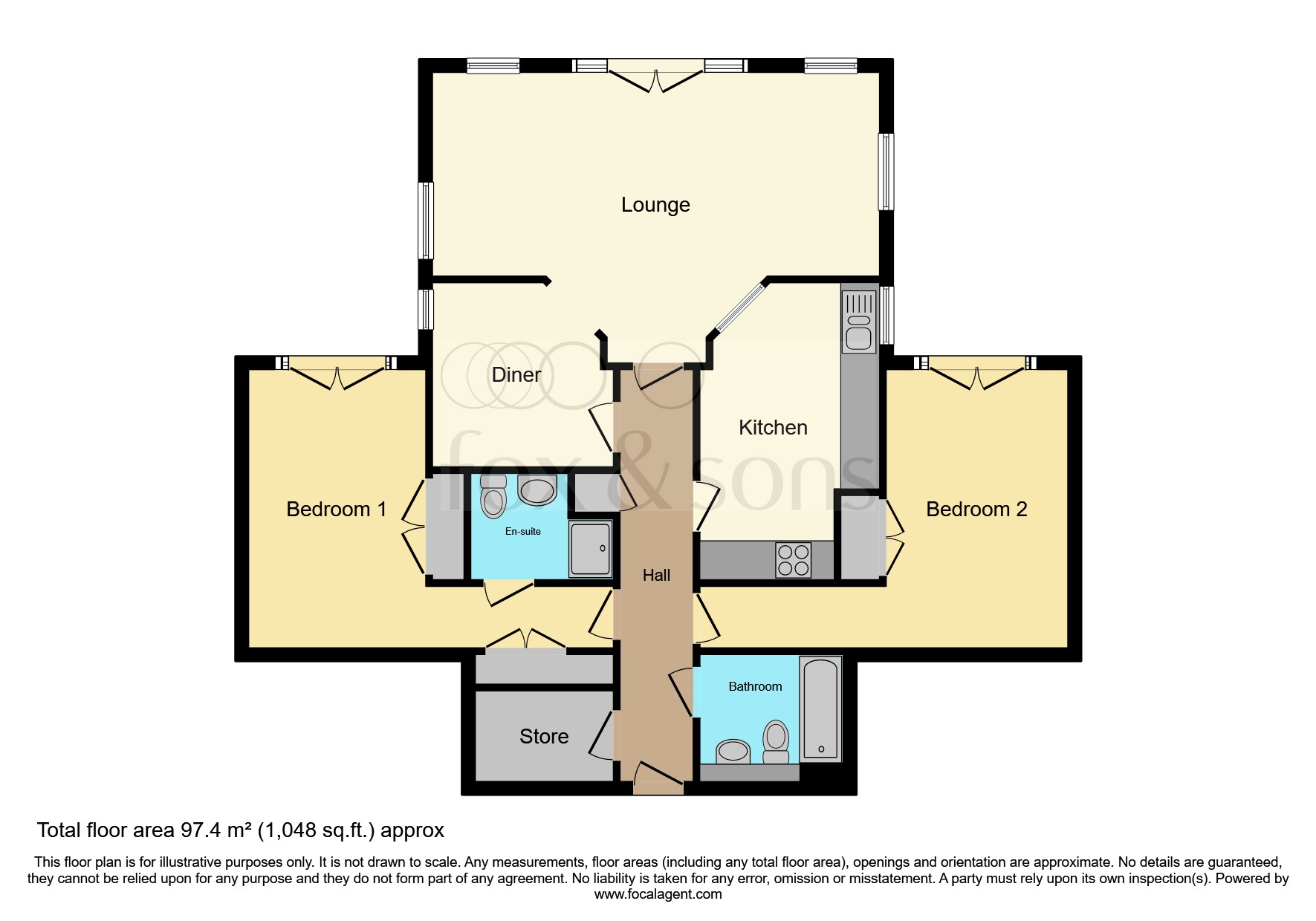 Flat 5, Transom Place, Trinity Way, Minehead floorplan