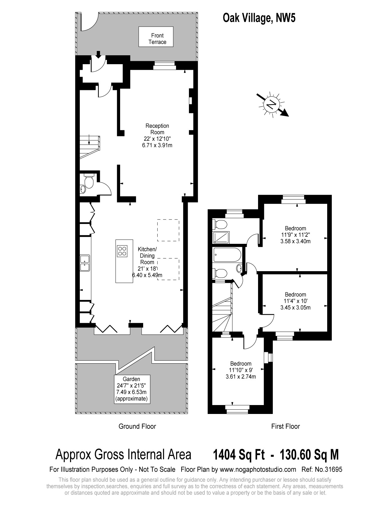 3 Bedrooms Terraced house for sale in Oak Village, London NW5