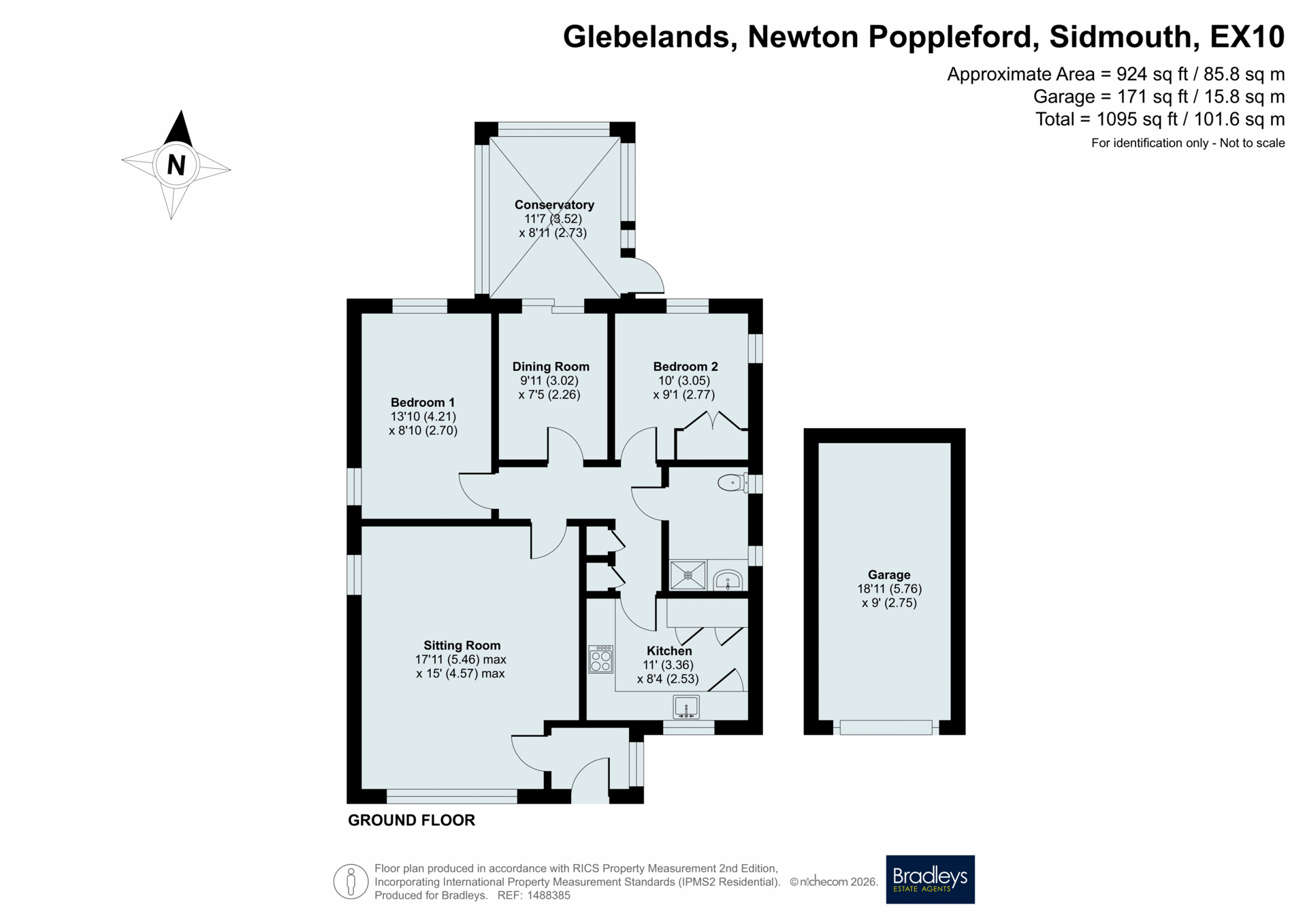 5, Glebelands, Sidmouth floorplan