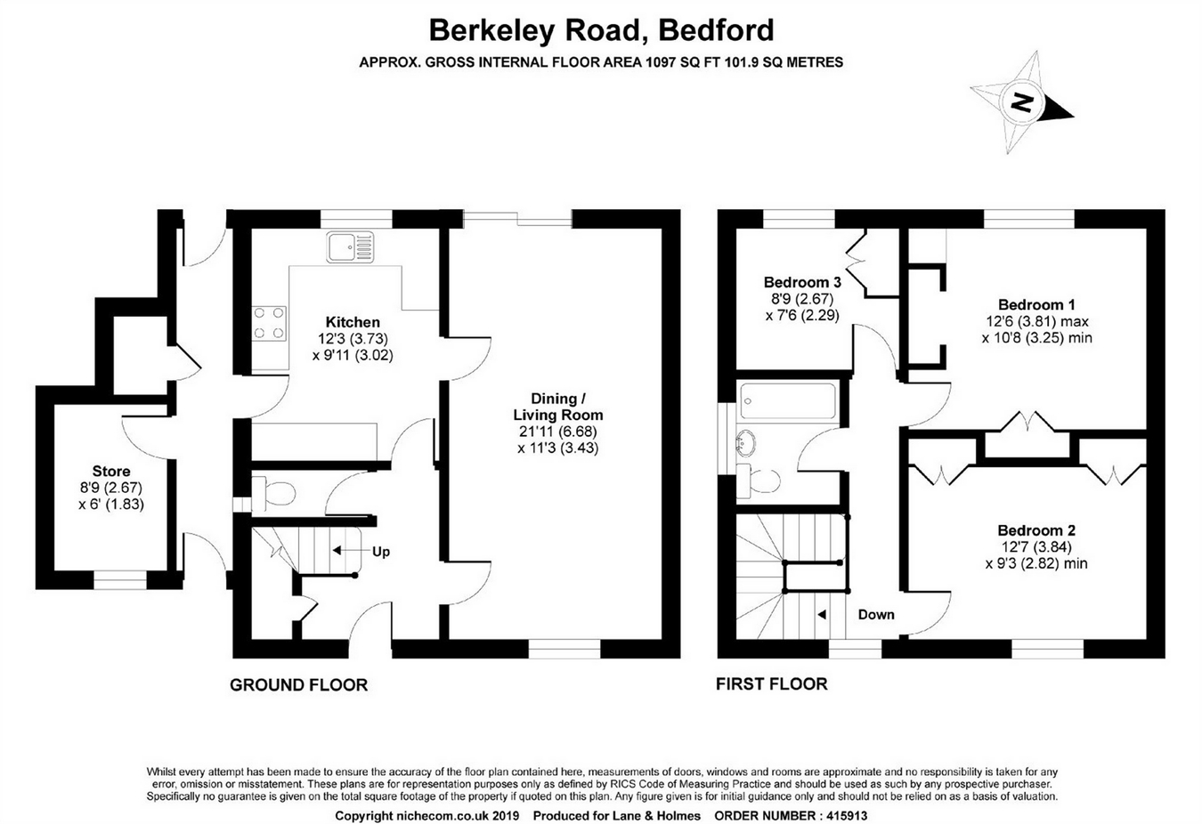 3 Bedrooms Semi-detached house for sale in Berkeley Road, Elstow, Bedford MK42