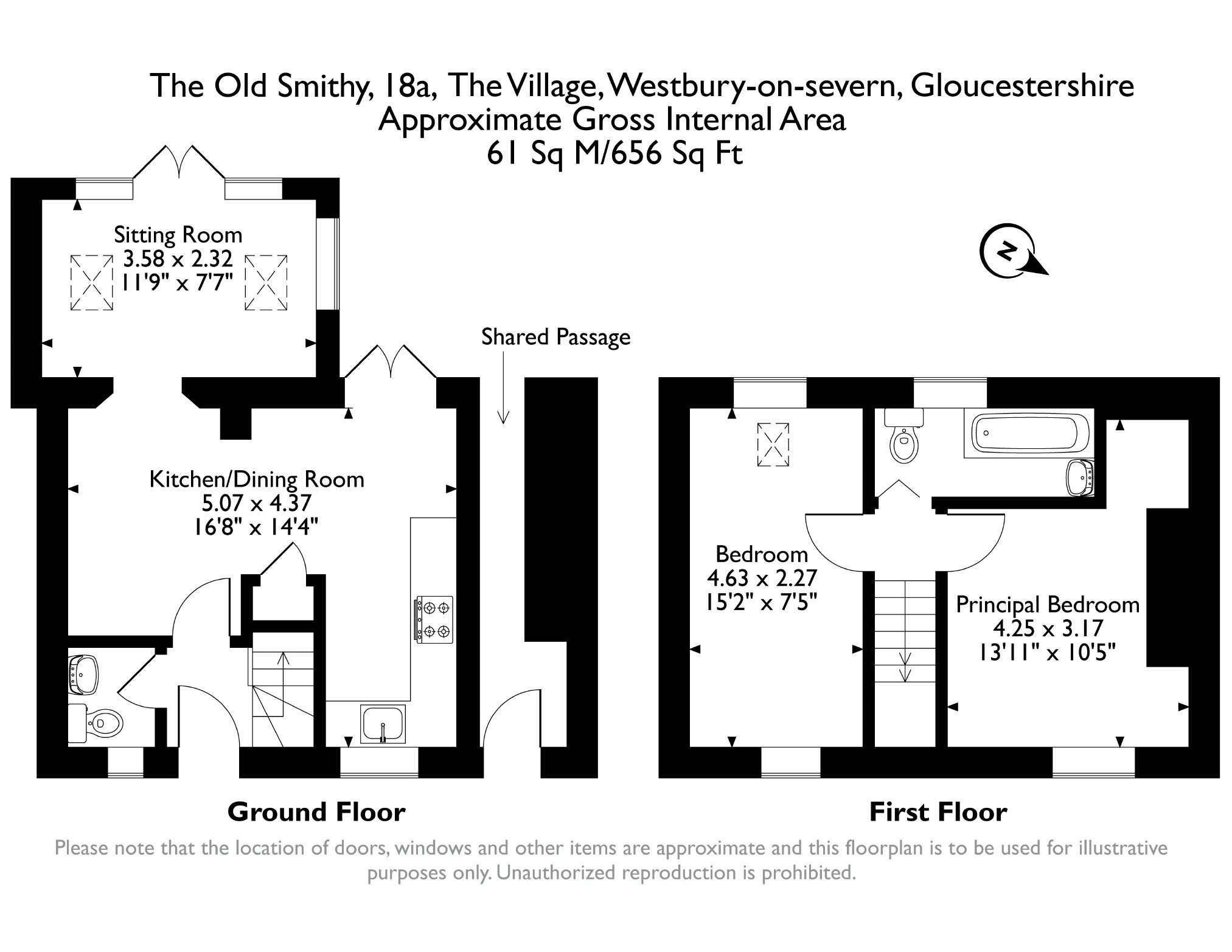 The Old Smithy 18a, The Village, Westbury-on-severn floorplan