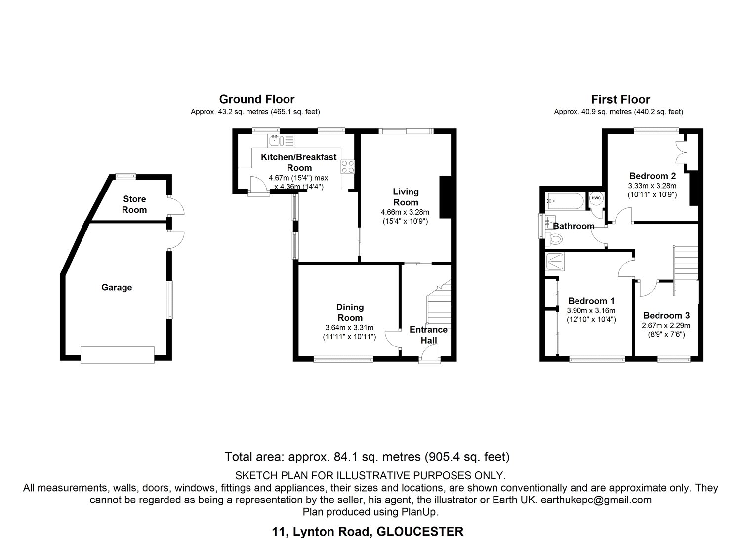 3 Bedrooms Semi-detached house for sale in Lynton Road, Hucclecote, Gloucester GL3