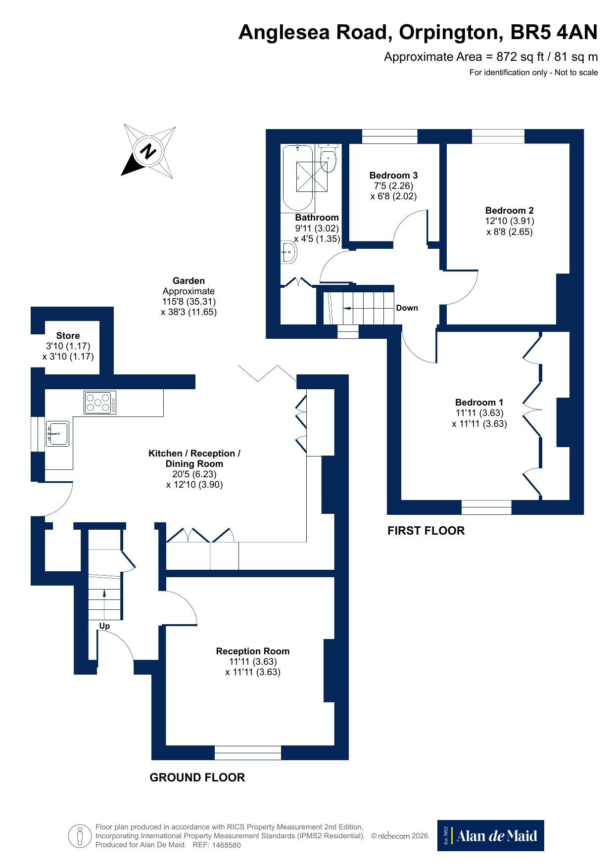 65, Anglesea Road, Orpington floorplan