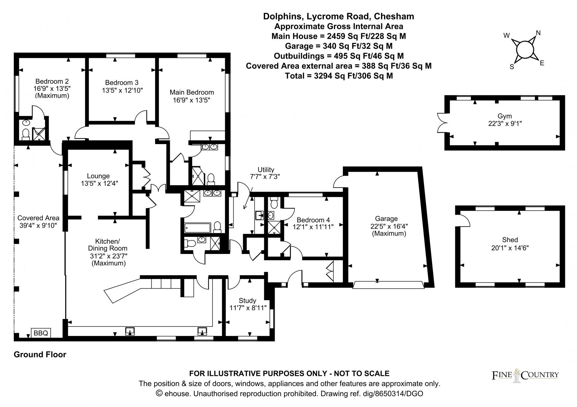Dolphins, Chesham floorplan
