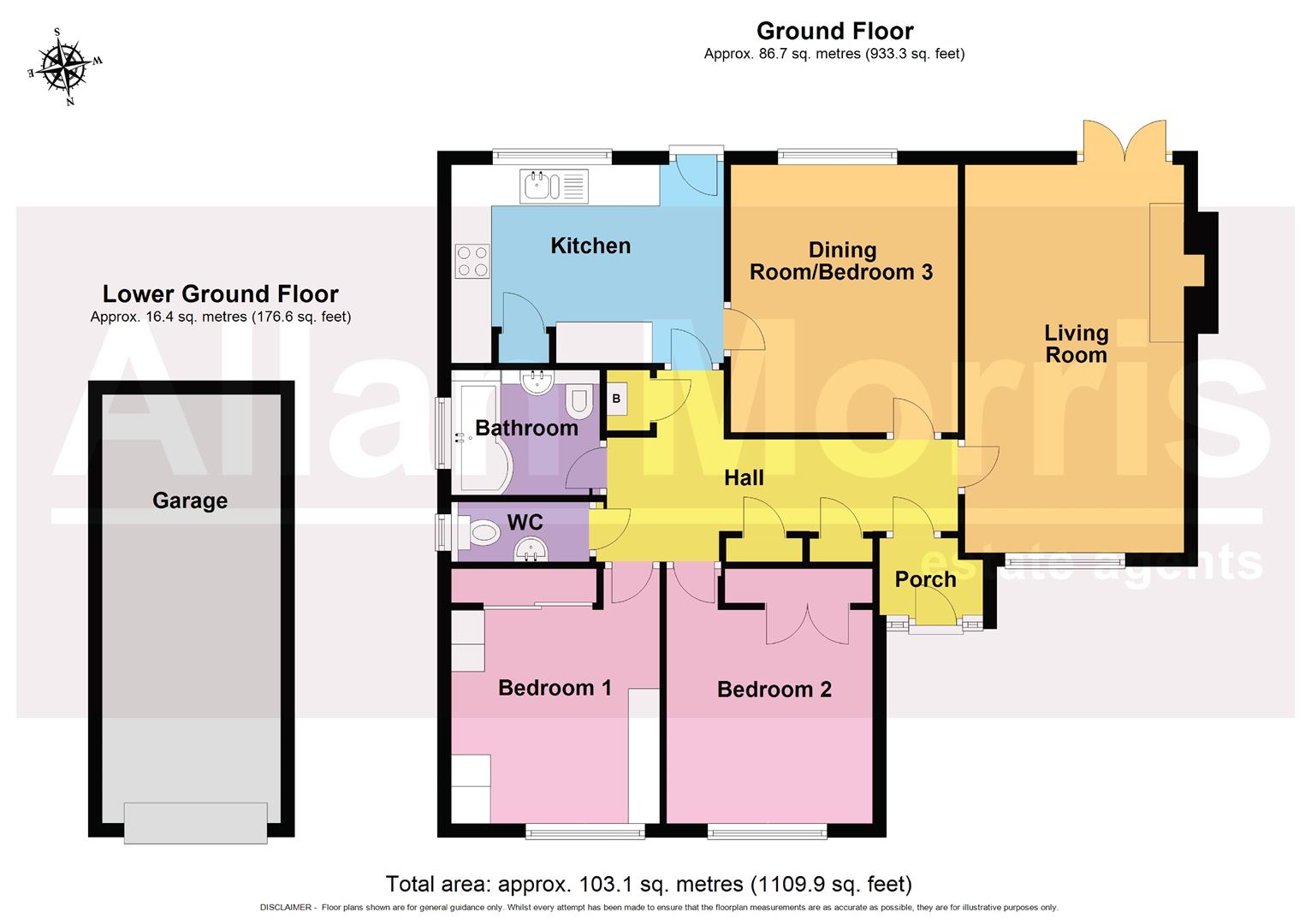 Woodbridge Close, Worcester WR5, 3 bedroom detached bungalow for sale