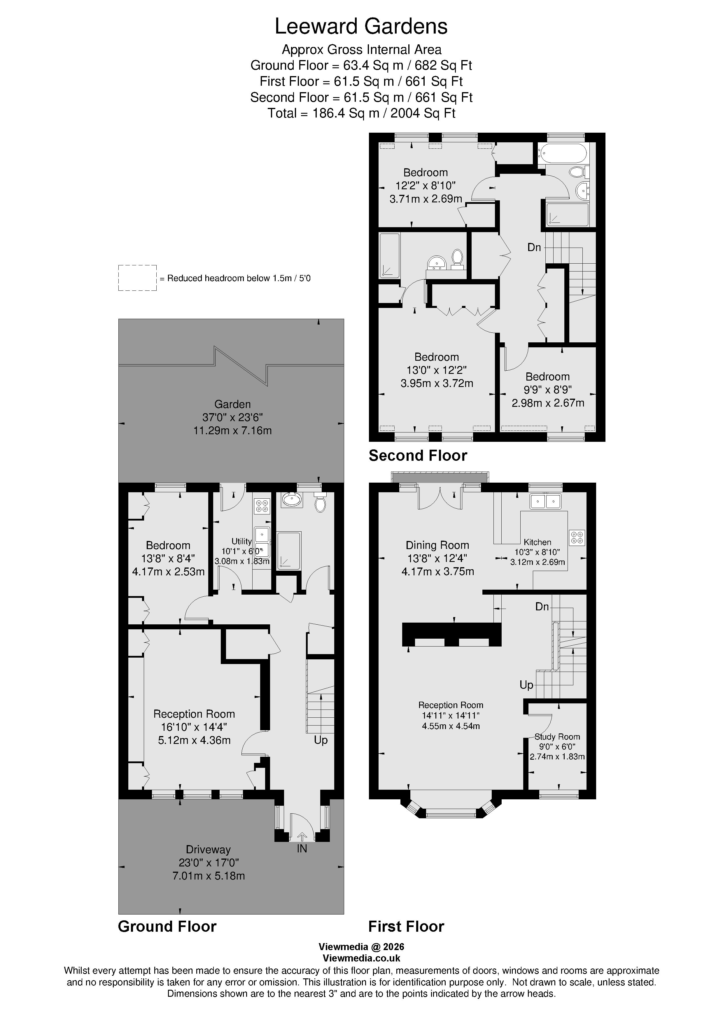 17, Leeward Gardens, London floorplan