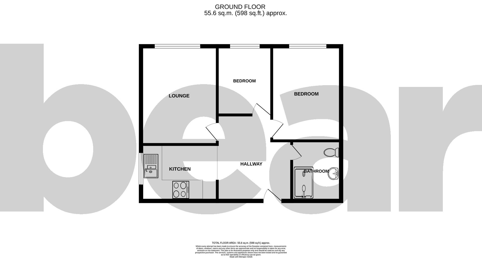 Flat 4 Prittle House,, 485B, Fairfax Drive, Westcliff-on-Sea floorplan