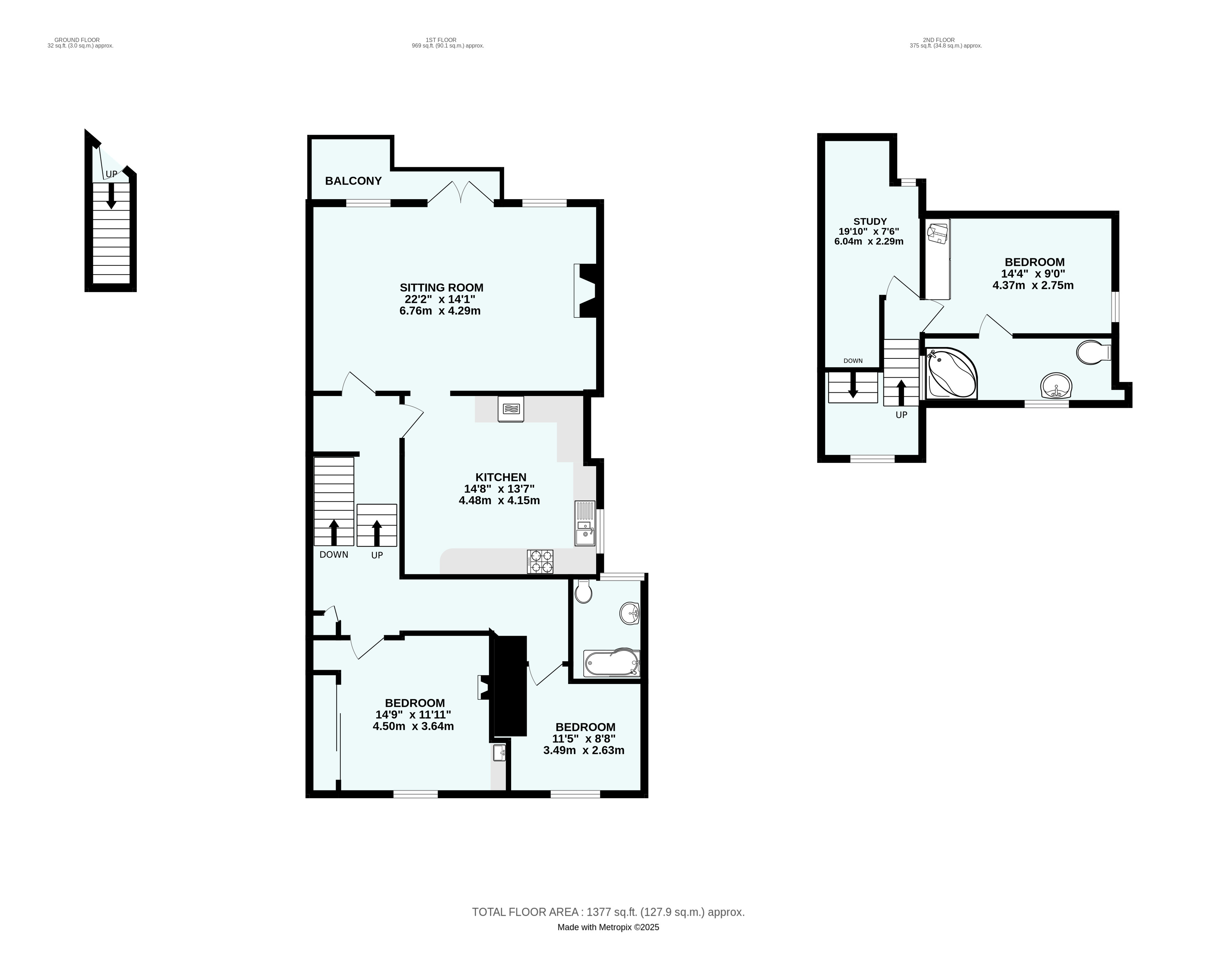 Flat 2B, 2, Coburg Terrace, Devon floorplan