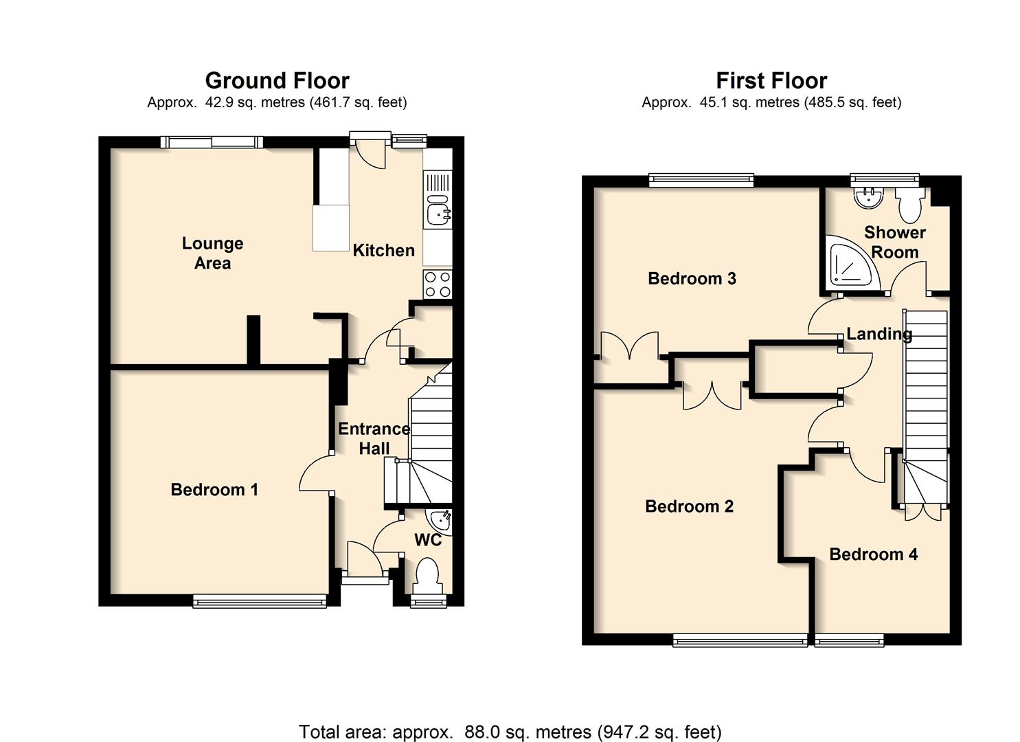 4, Linden Court, Egham floorplan