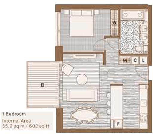 1 Bedrooms Flat to rent in Legacy Building, Embassy Gardens, 1 Viaduct Gardens, Nine Elms, London SW11