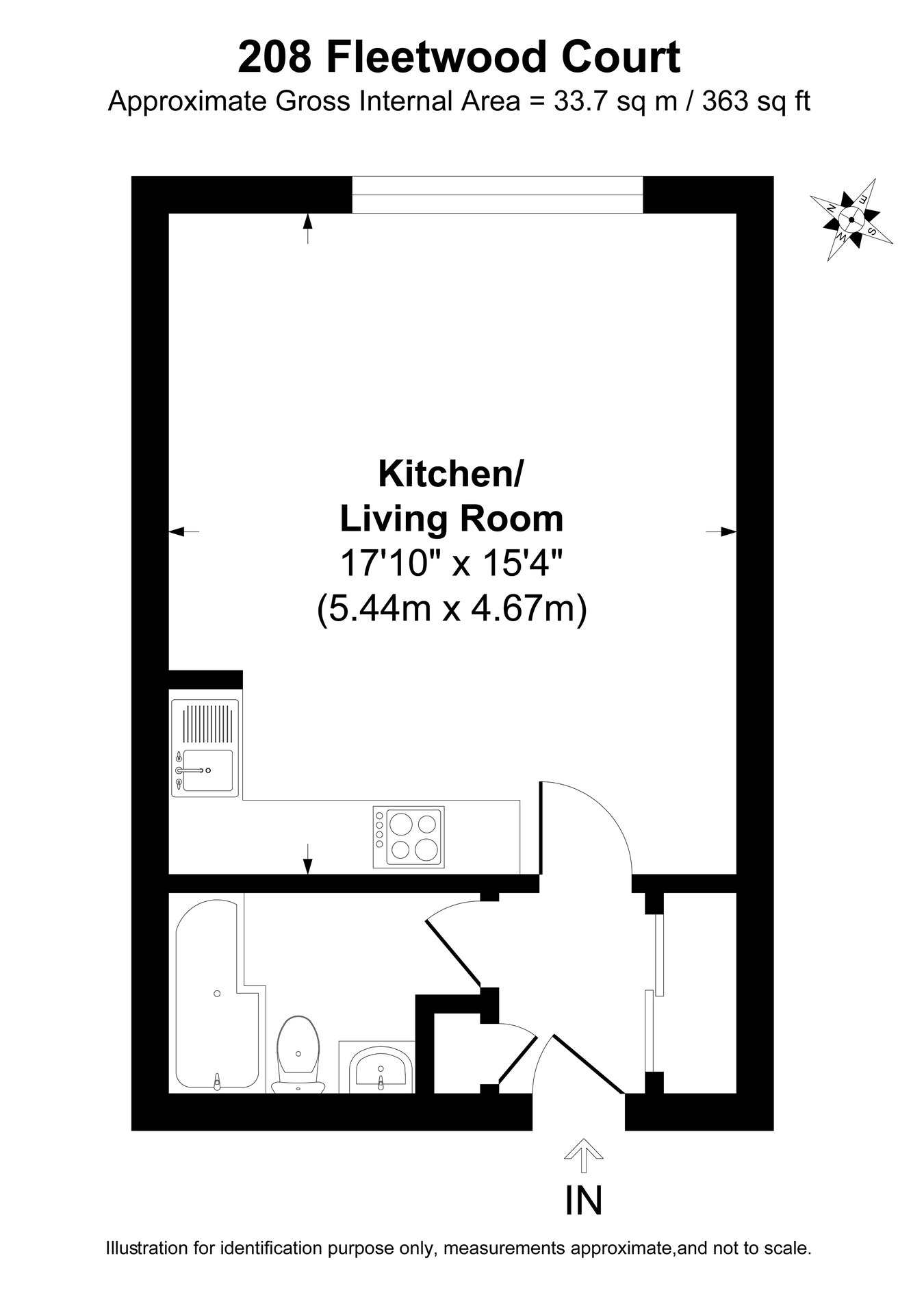 208 Fleetwood Court, Douglas Road, Staines-upon-Thames floorplan