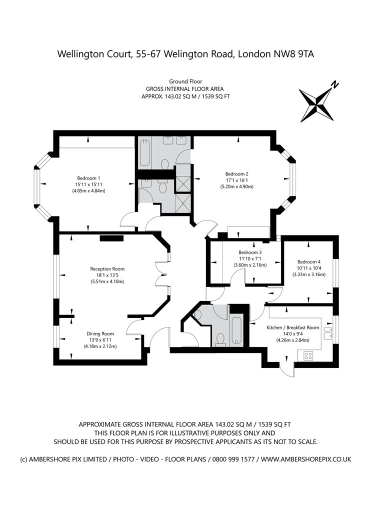 15 Wellington Court, 55-67, Wellington Road, St John's Wood floorplan