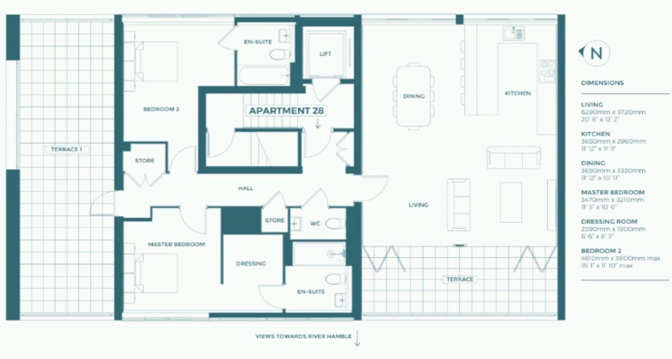 Penthouse 28,, Shackleton, Newtown Road floorplan