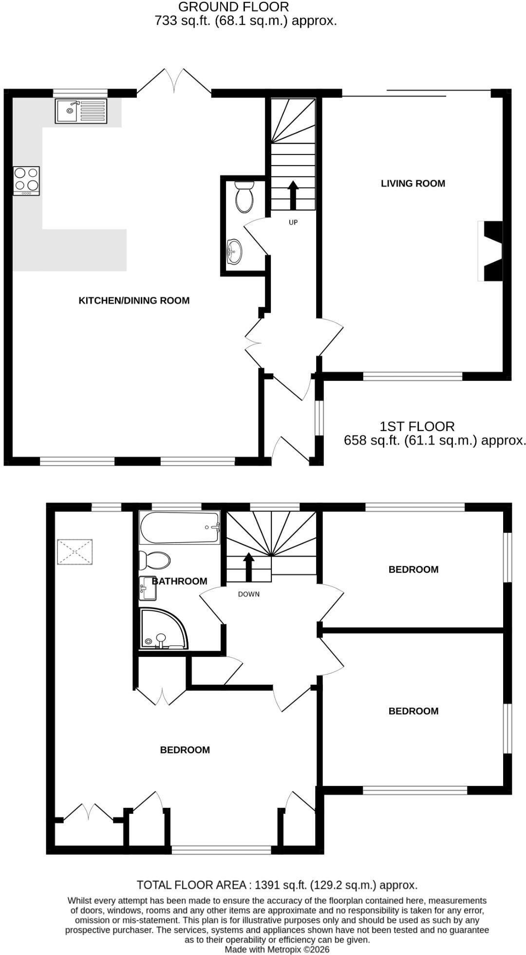 12, Summerdown Lane, Eastbourne floorplan