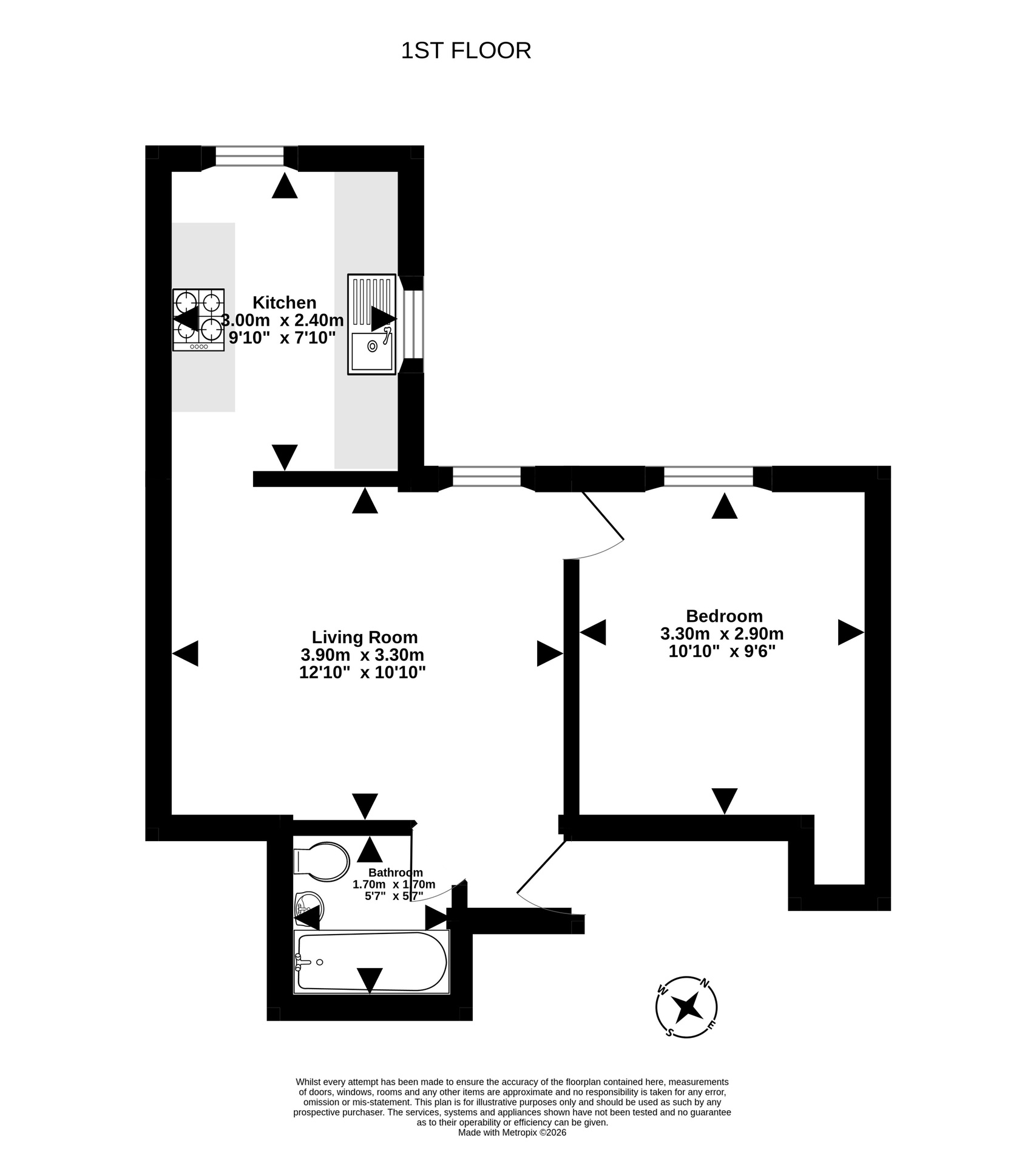 First Floor Flat 36C Stackpool Road, Bristol floorplan
