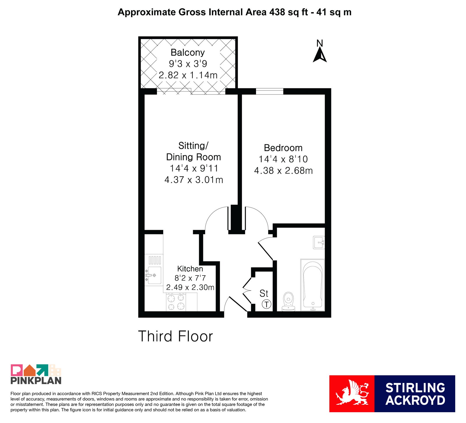 20 Blytheswood Place, 61, Curtis Field Road, London floorplan