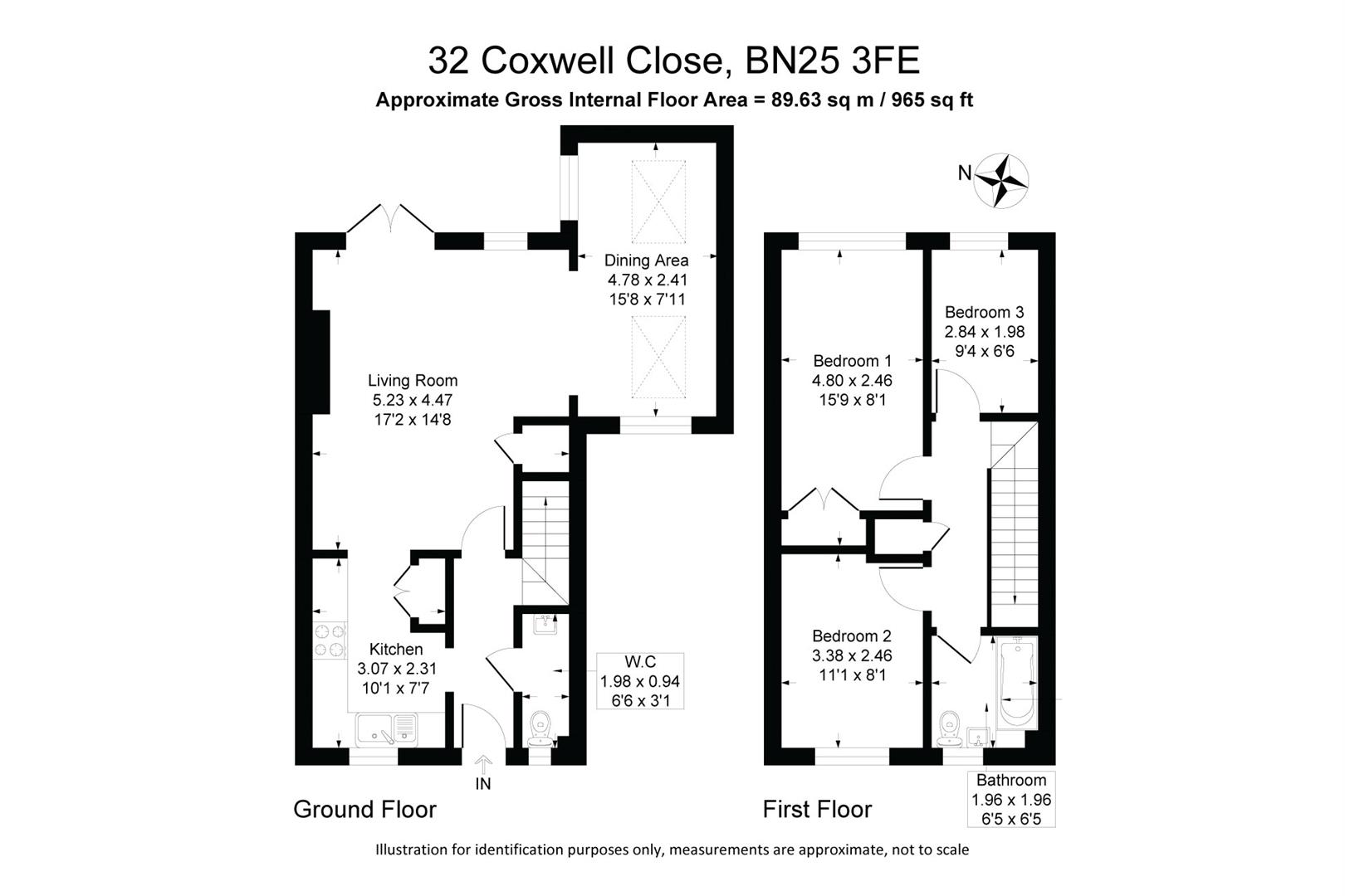 32, Coxwell Close, Seaford floorplan