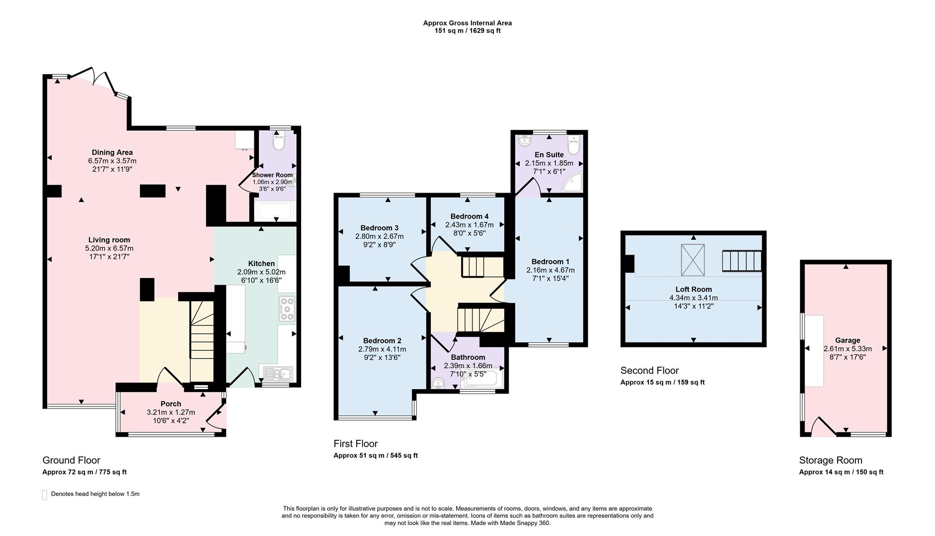 11, Windsor Crescent, Prestwich floorplan