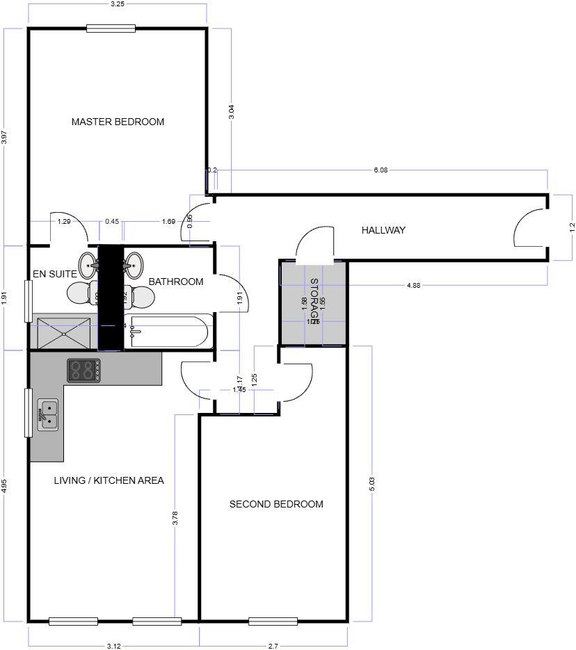 Flat 4, 393, Manchester floorplan
