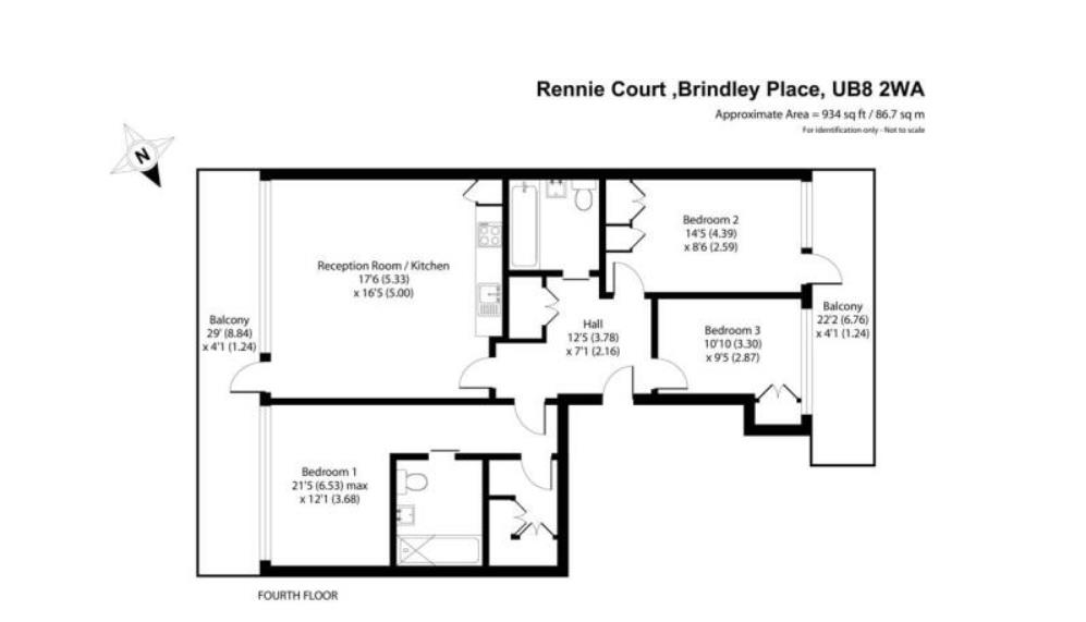 Brindley Place, Uxbridge floorplan
