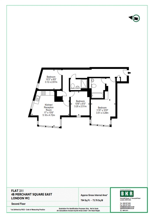 3 Bedrooms Flat to rent in Merchant Square, Paddington, London W2