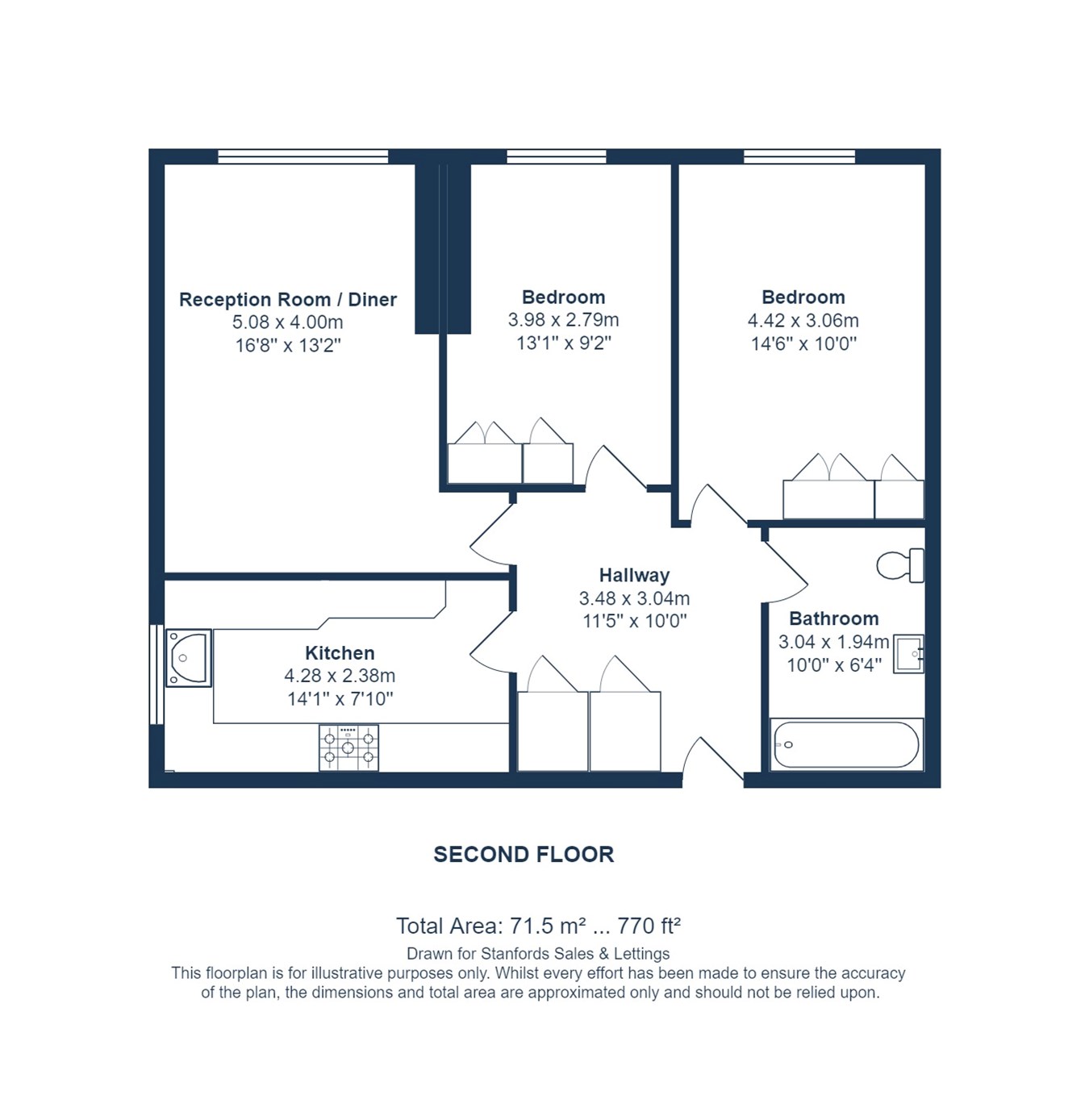 Dacres Road, Forest Hill, London SE23, 2 bedroom flat for sale