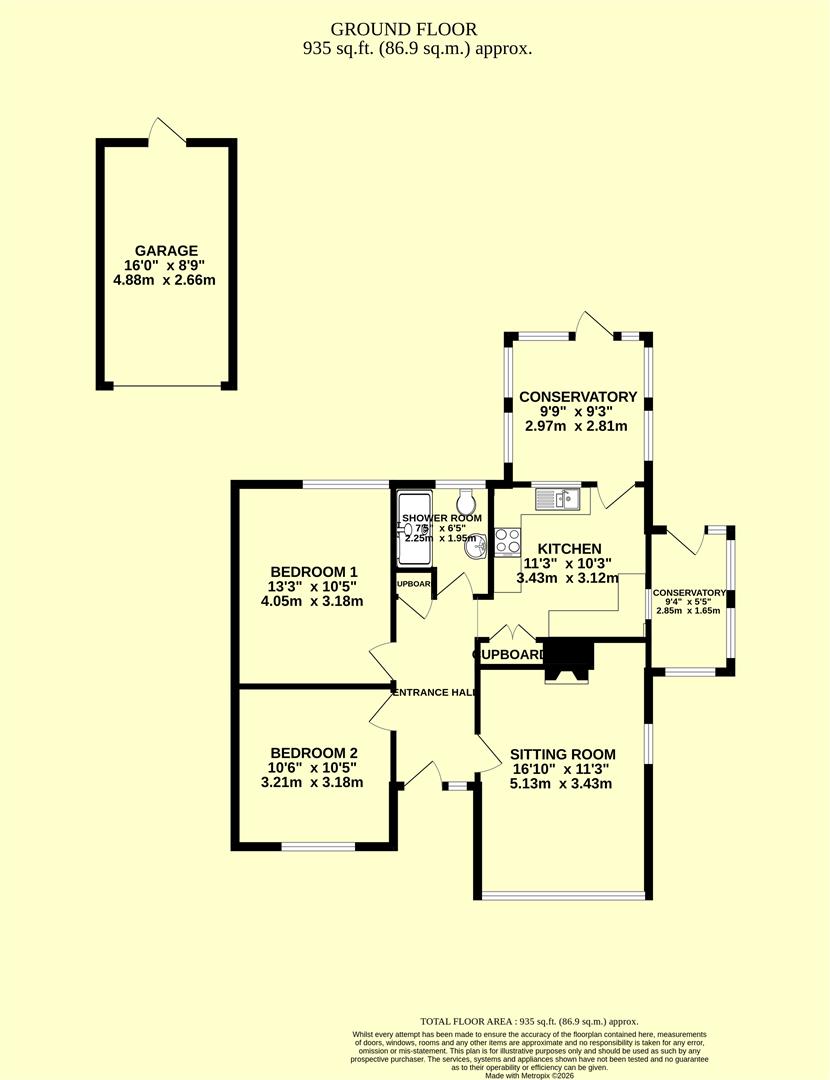 7, St. Marys Close, Chard floorplan