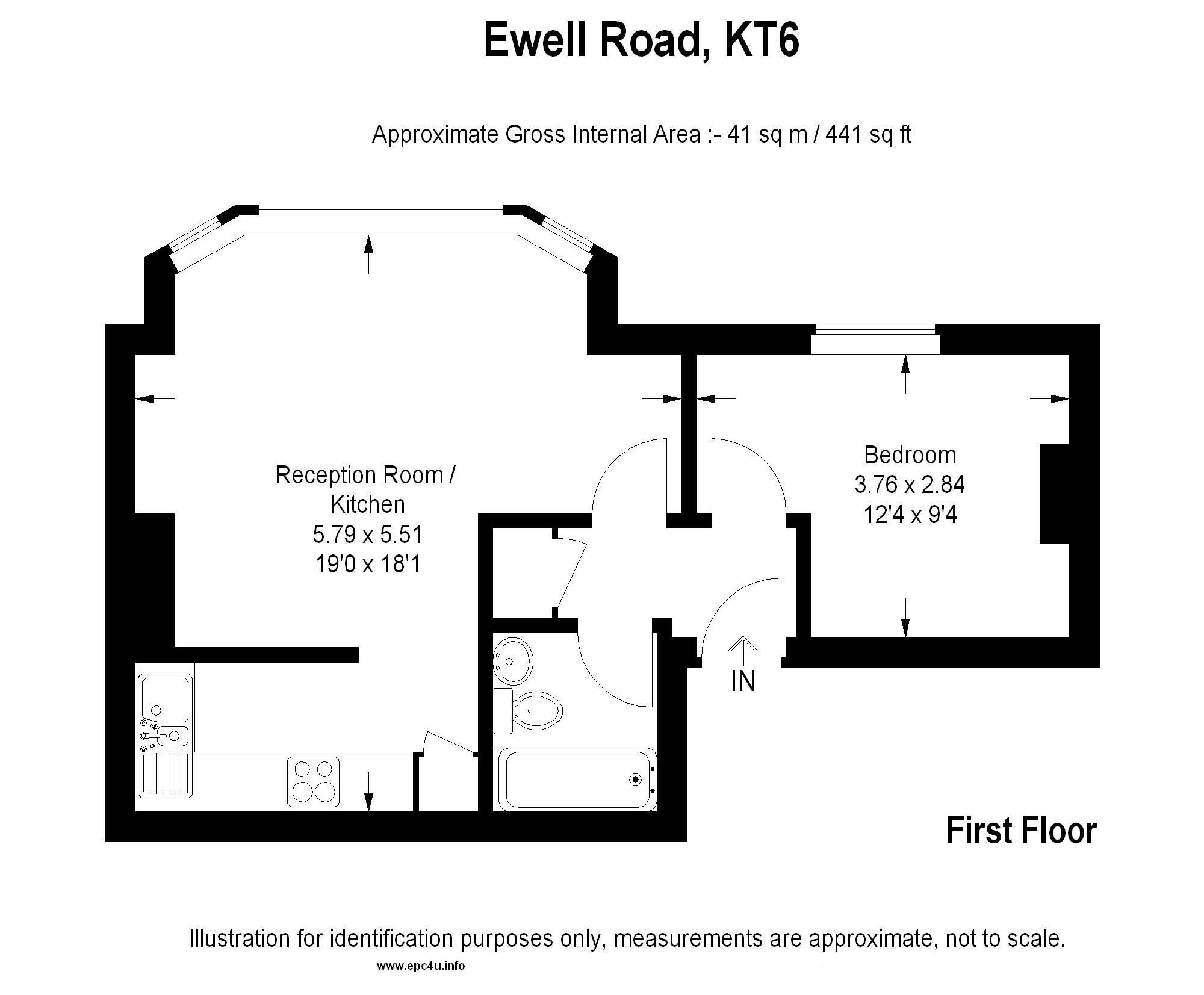 1 Bedrooms Flat to rent in Ewell Road, Surbiton KT6