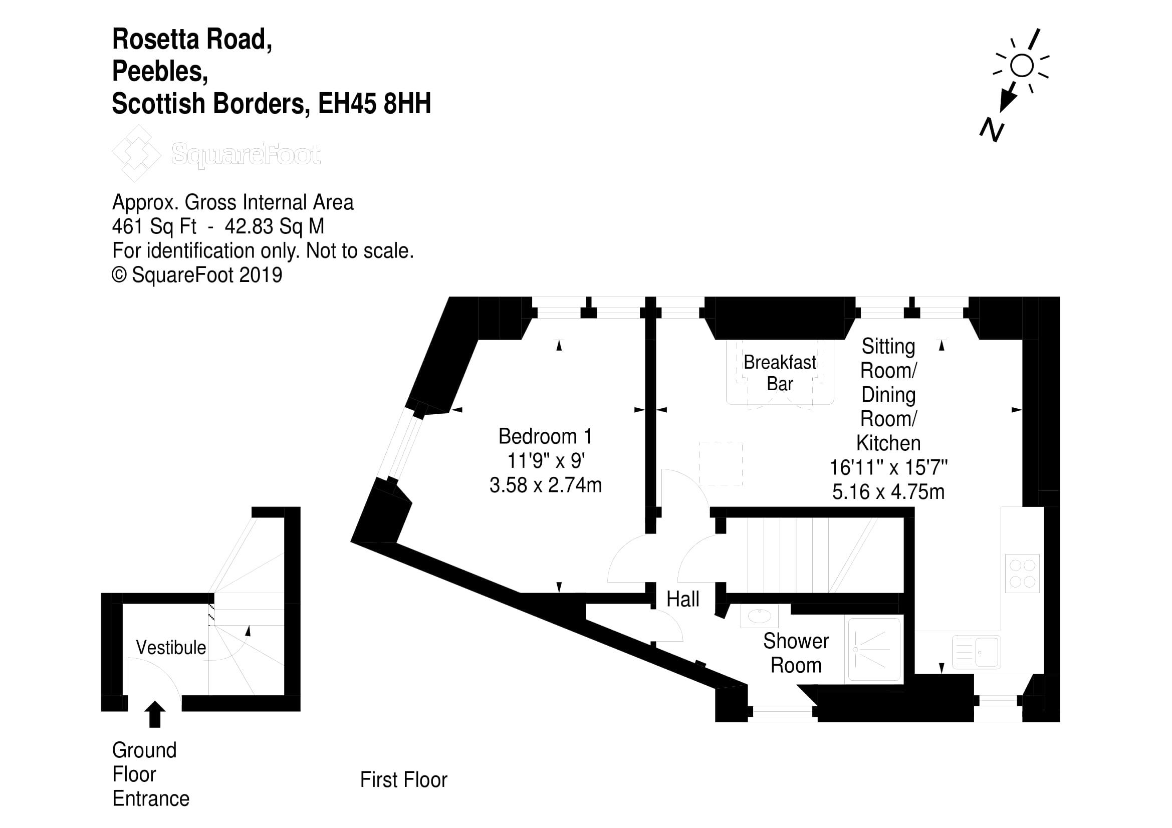 1 Bedrooms Flat for sale in 31A Rosetta Road, Peebles EH45