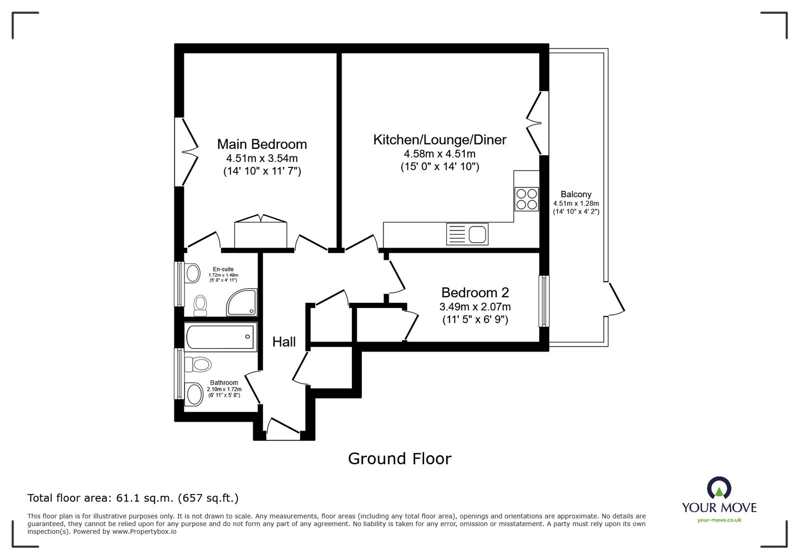76, Watersmeet, Hitchin floorplan