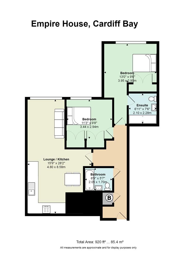 2 Bedrooms Flat to rent in Mount Stuart Square, Cardiff CF10