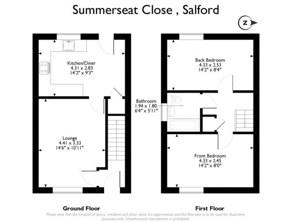 2 Bedrooms Semi-detached house to rent in Summerseat Close, Salford M5