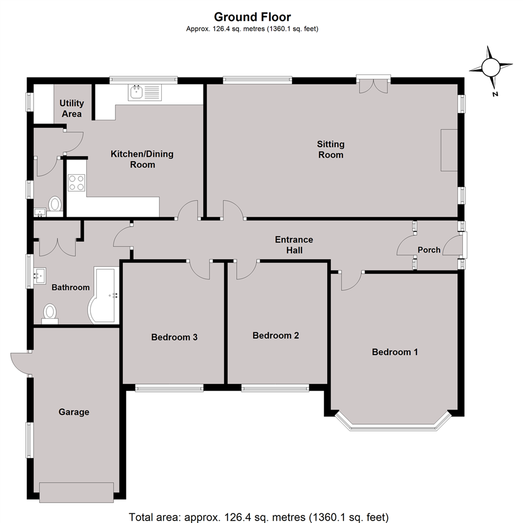 3 Bedrooms Detached bungalow to rent in Princess Road, Whitstable CT5