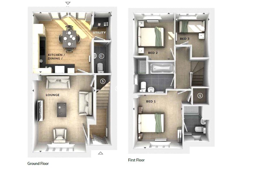 Plot 588 The Kilburn,, Bloor Homes At Maplewood Park, Off Winchester Road floorplan