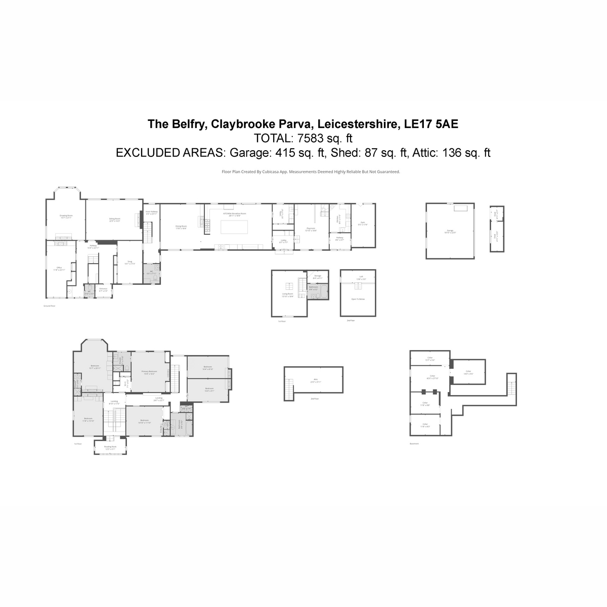 The Belfry, Main Road, Lutterworth floorplan